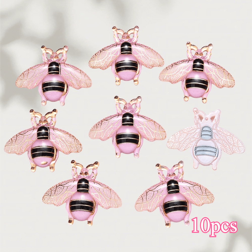 Colorful Acrylic Bee Flatback Rhinestone Charm Pendants