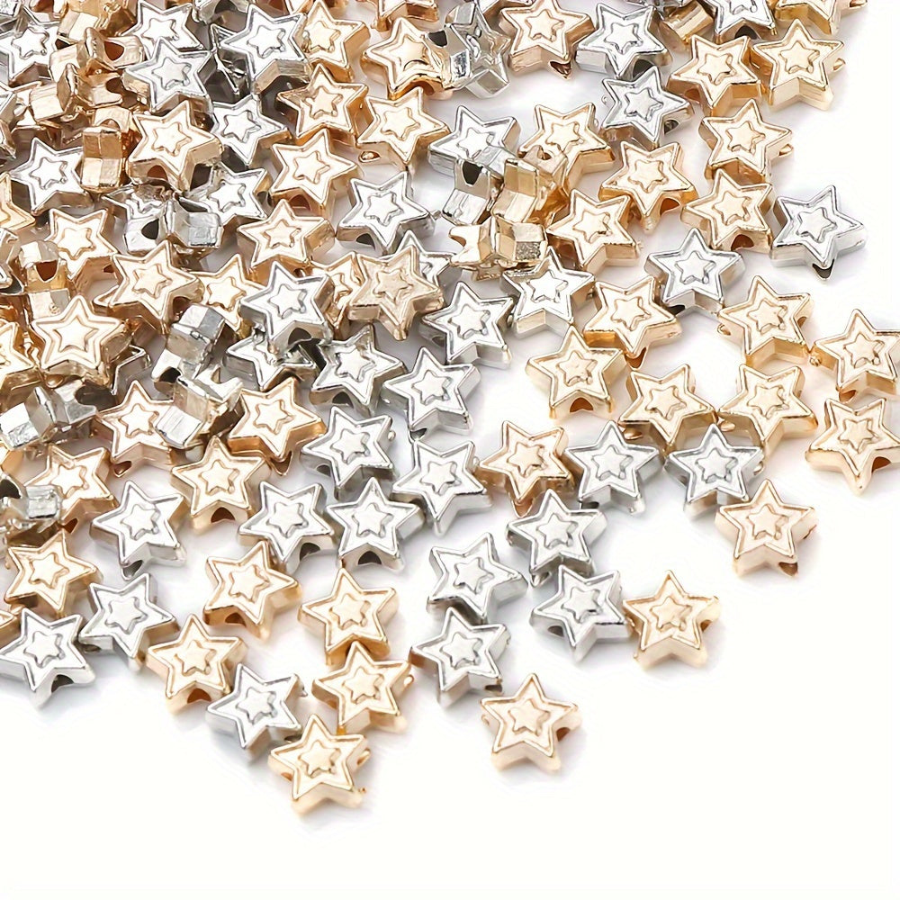 100PCS 6×7mm Star-Shaped Plastic Bead Set