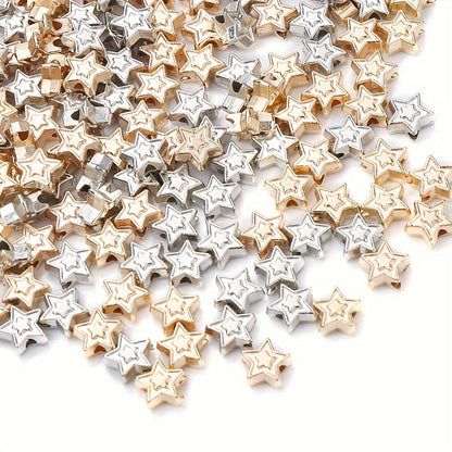 100PCS 6×7mm Star-Shaped Plastic Bead Set