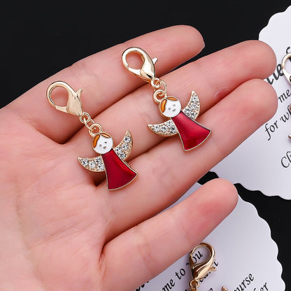 Red Angel Keychain with Thank You Card