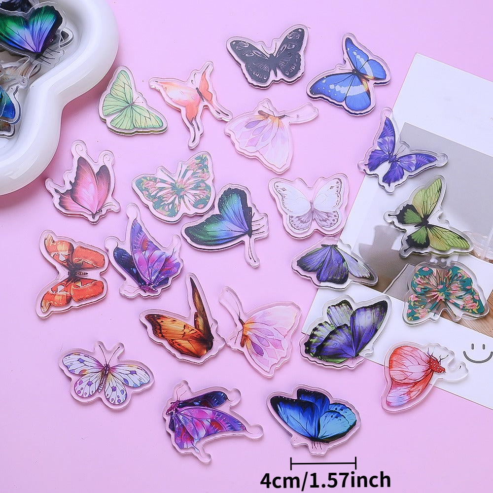 Colorful Butterfly Acrylic Flatback Embellishments
