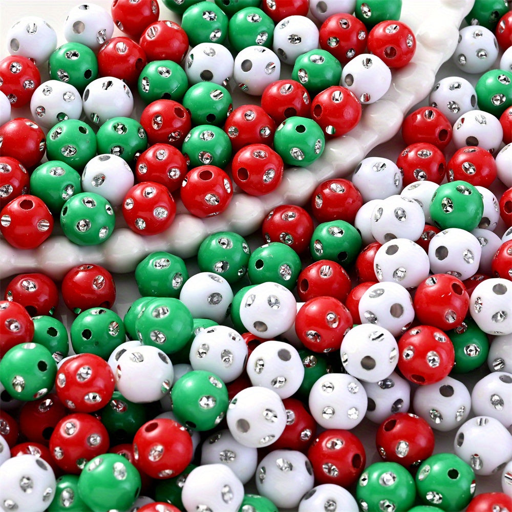 Christmas Sparkling Round Beads