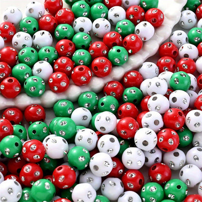 Christmas Sparkling Round Beads