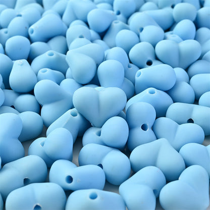 Acrylic Matte Heart Spacer Beads