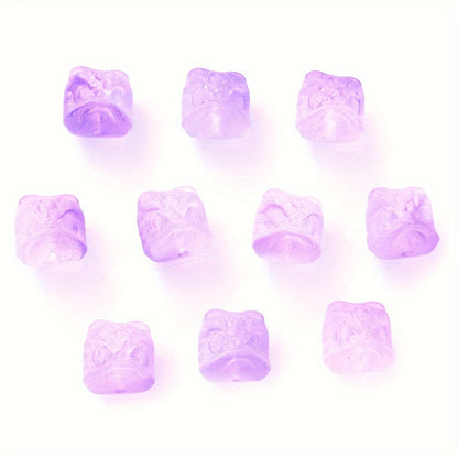 Frosted Lion Head Acrylic Beads