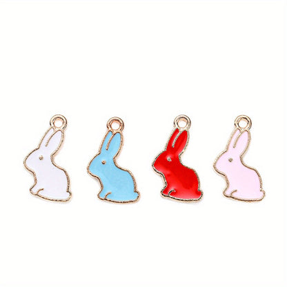 Easter Enamel Rabbit Pendants