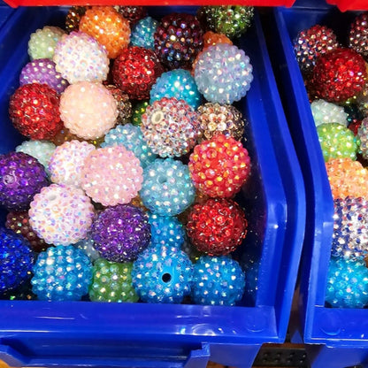 Shiny Rhinestone Bayberry Ball Beads