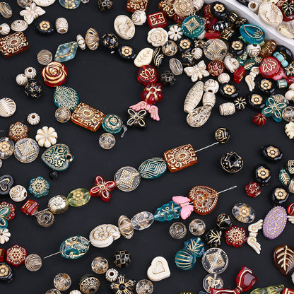 Vintage Floral Acrylic Bead Set