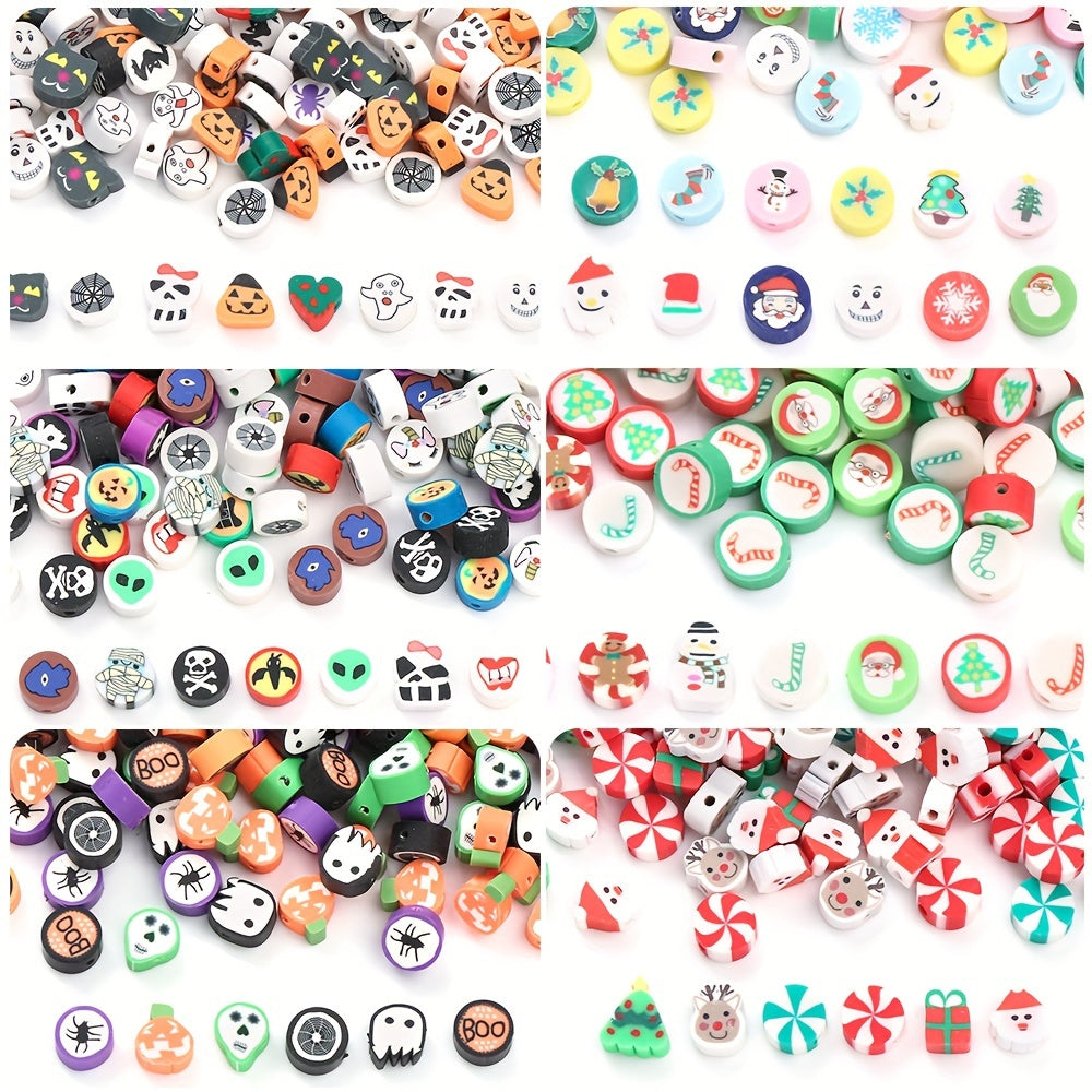 Halloween & Christmas Soft Pottery Beads