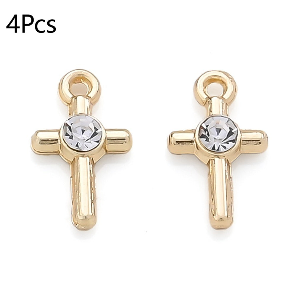 Rhinestone Cross Pendant Charms