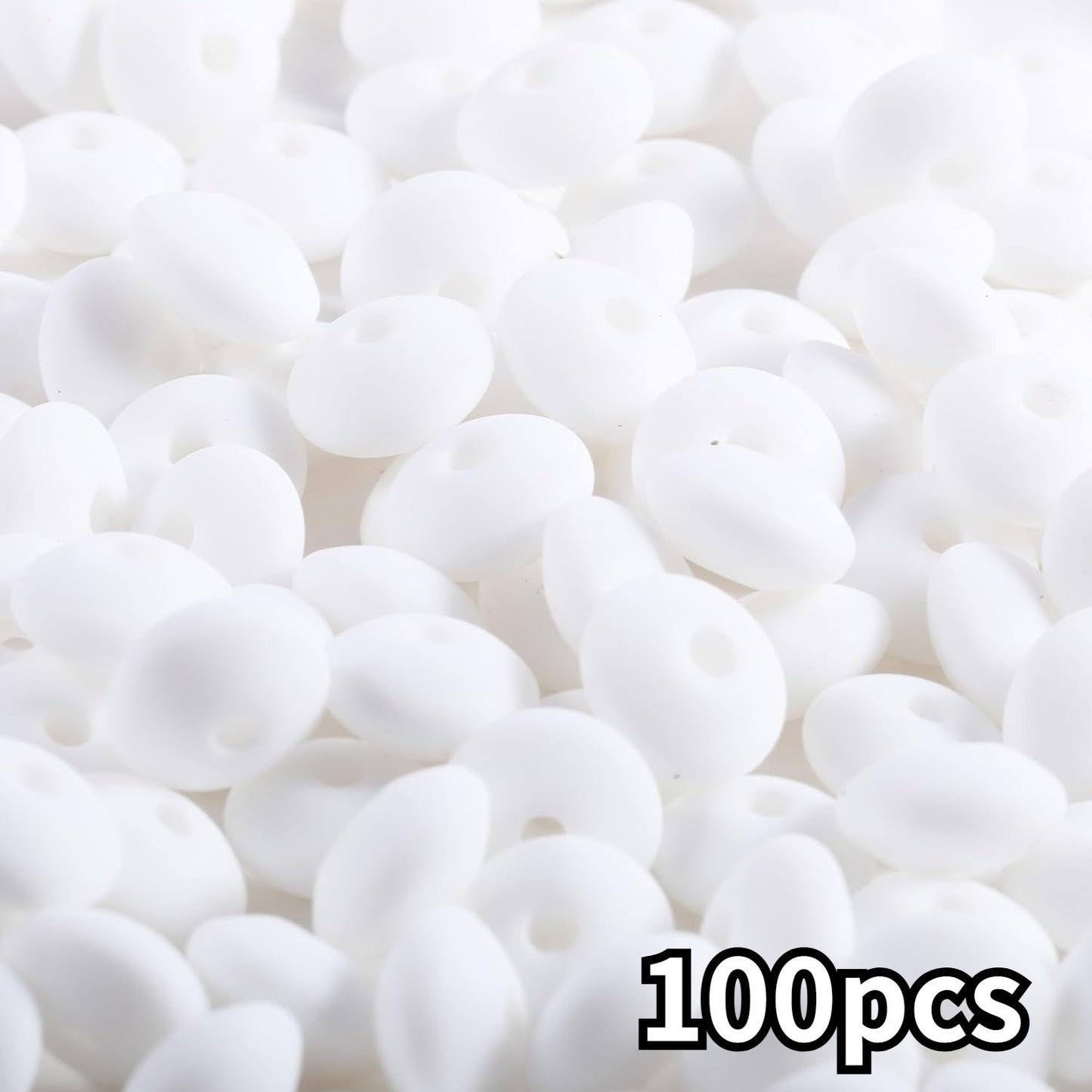 Assorted Silicone Lentil Abacus Focal Beads