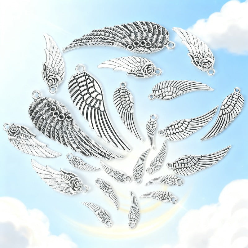 Vintage Alloy Wing Pendants