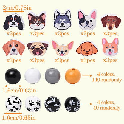 Marine-Themed Wooden Beads