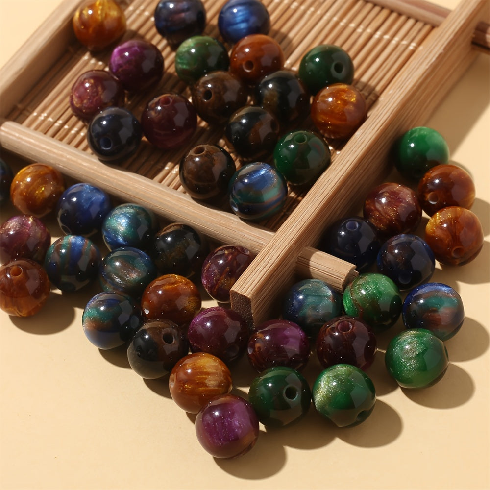 Starry Sky Round Resin Beads