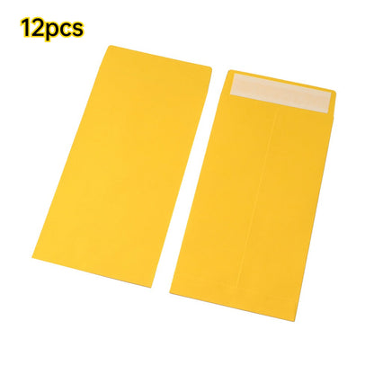 12/24-Piece Yellow Self-Sealing Kraft Paper Envelopes