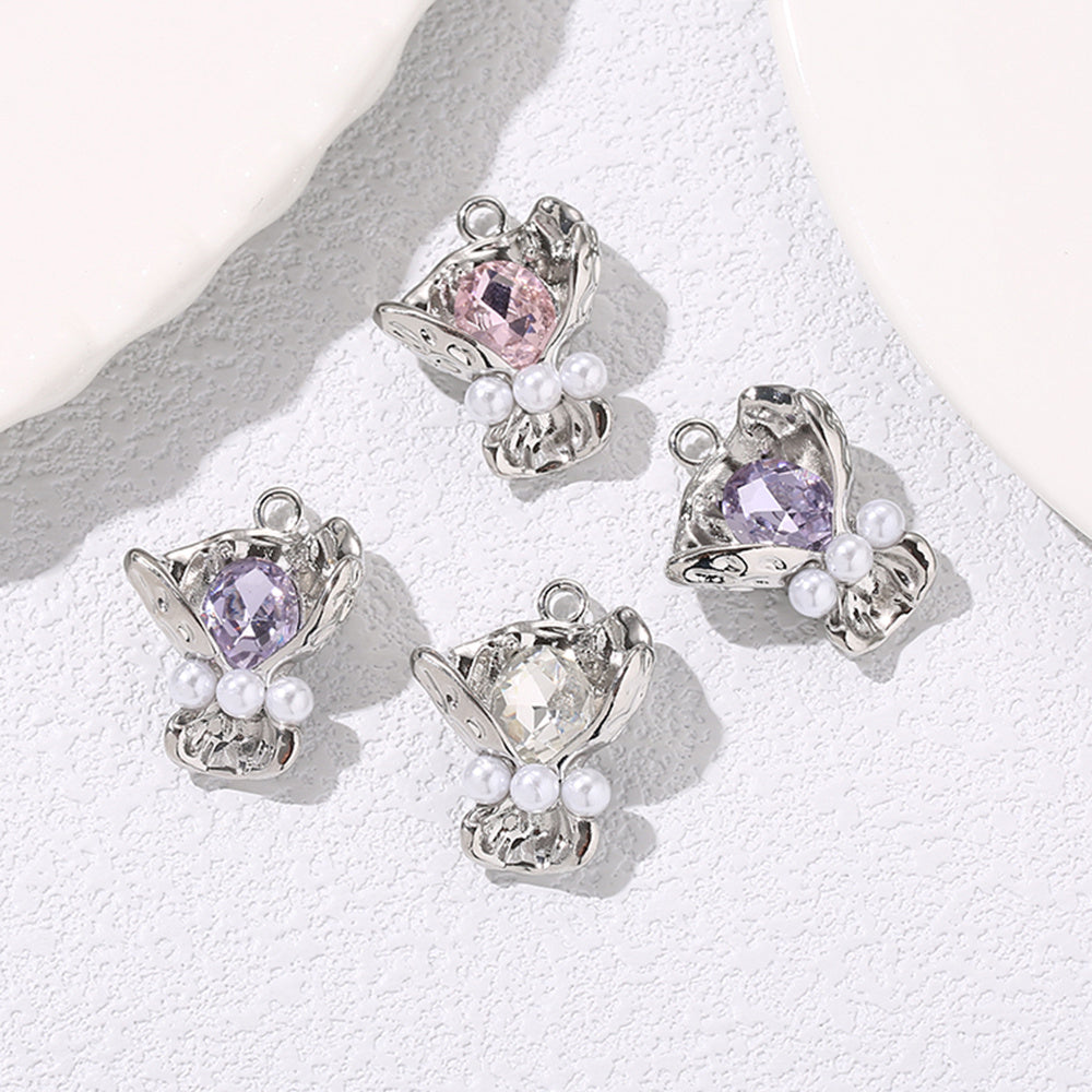 Bouquet Rhinestone Alloy Pendants