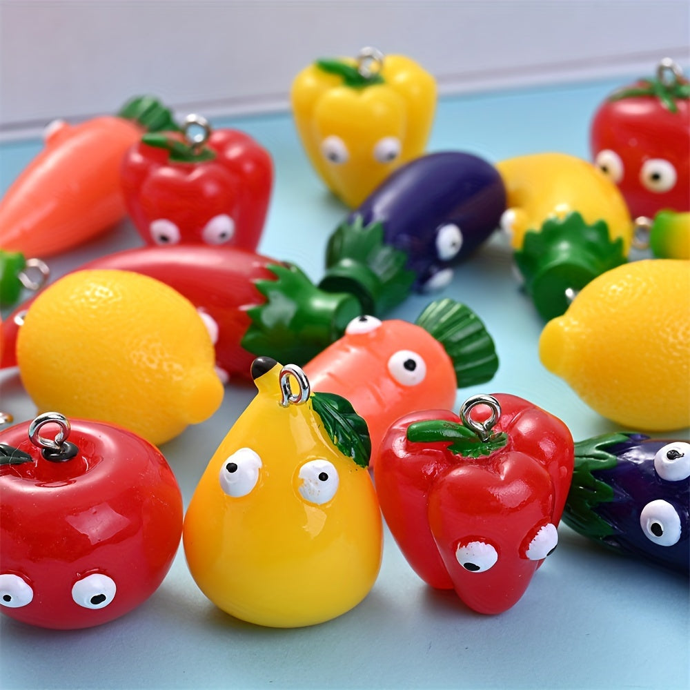 3D Vegetable Resin Charms