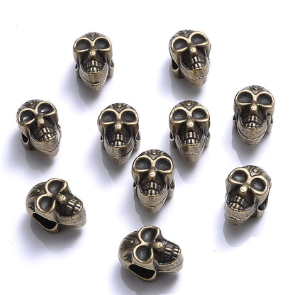 10pcs 7x12mm Vintage Skull Alloy Spacer Beads