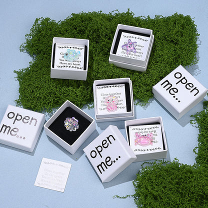 I Love You “Open Me” Surprise Resin Animal Gift Box
