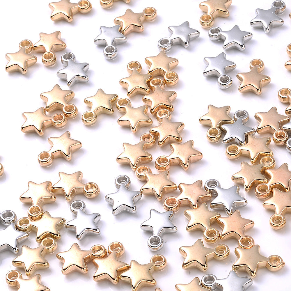 Star-Shaped CCB Plastic Pendants