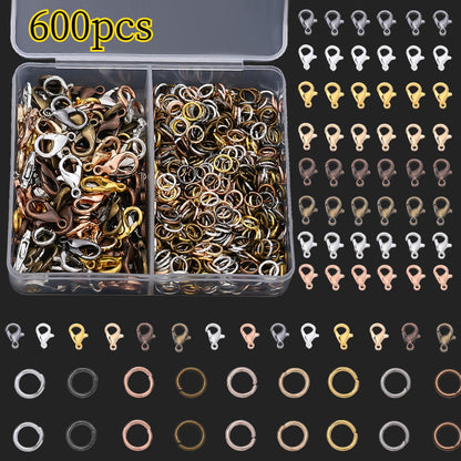 Lobster Clasp & Open Ring Jewelry Findings Kit