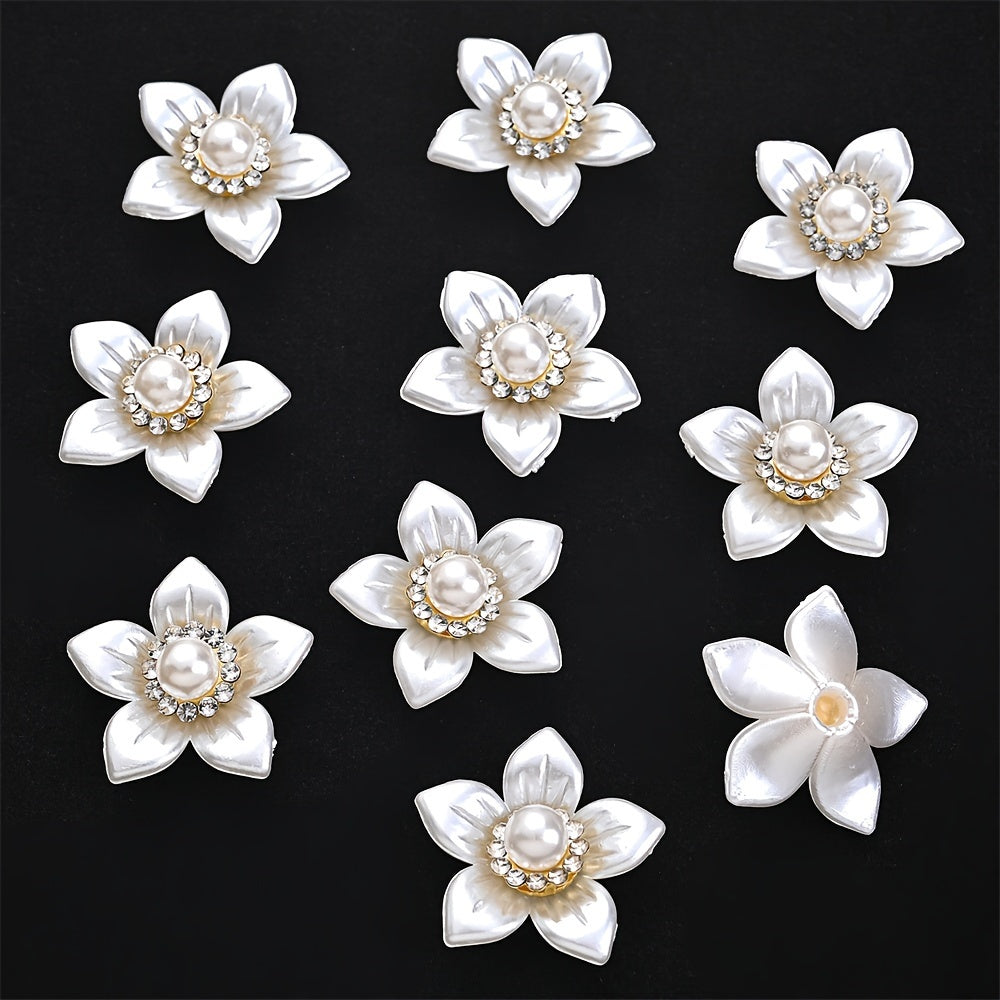 White Flower Acrylic Patches