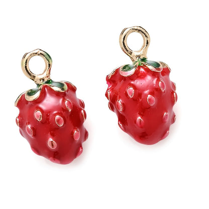 2PCS Fruit Series Alloy Pendant Set