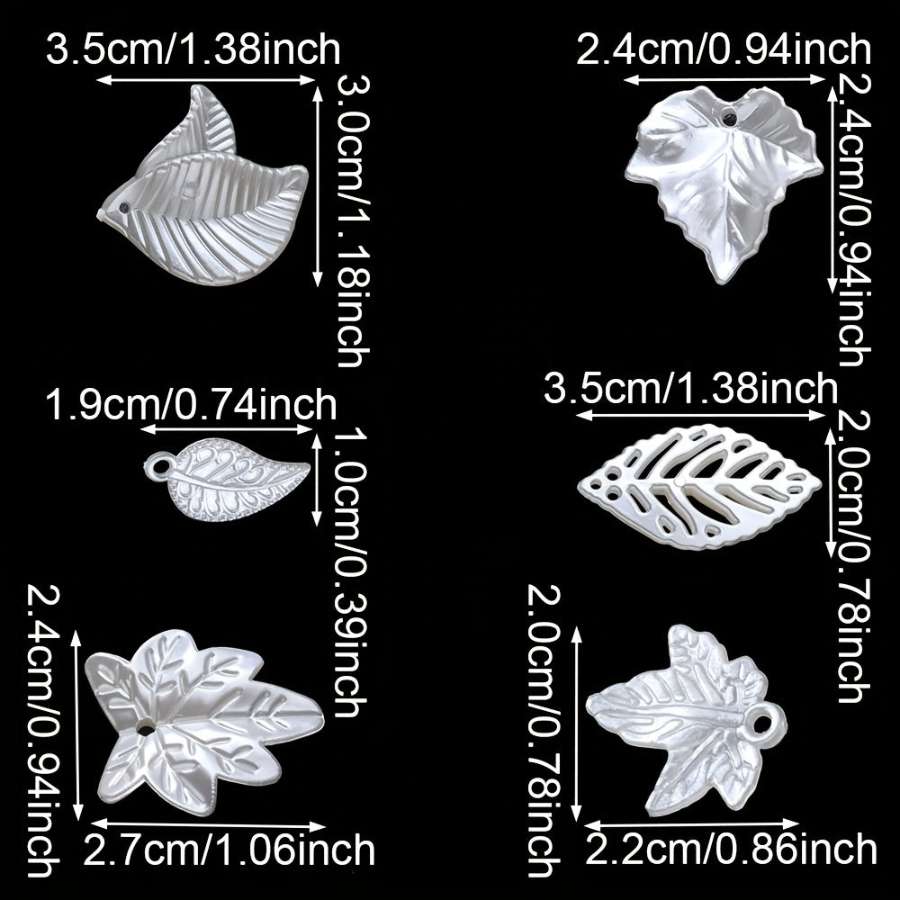 White Leaf Acrylic Beads