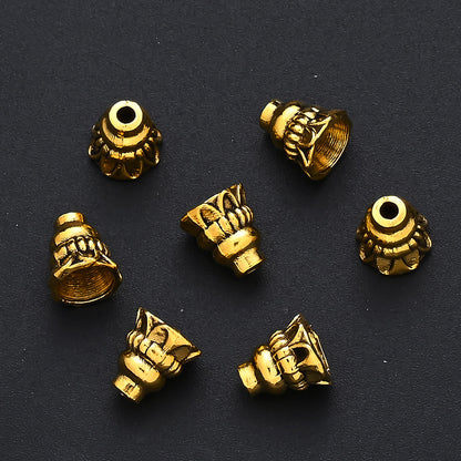 Tibetan Silver Alloy Flower Bead Caps