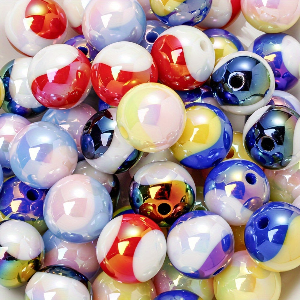 Two-Tone Round Acrylic Beads