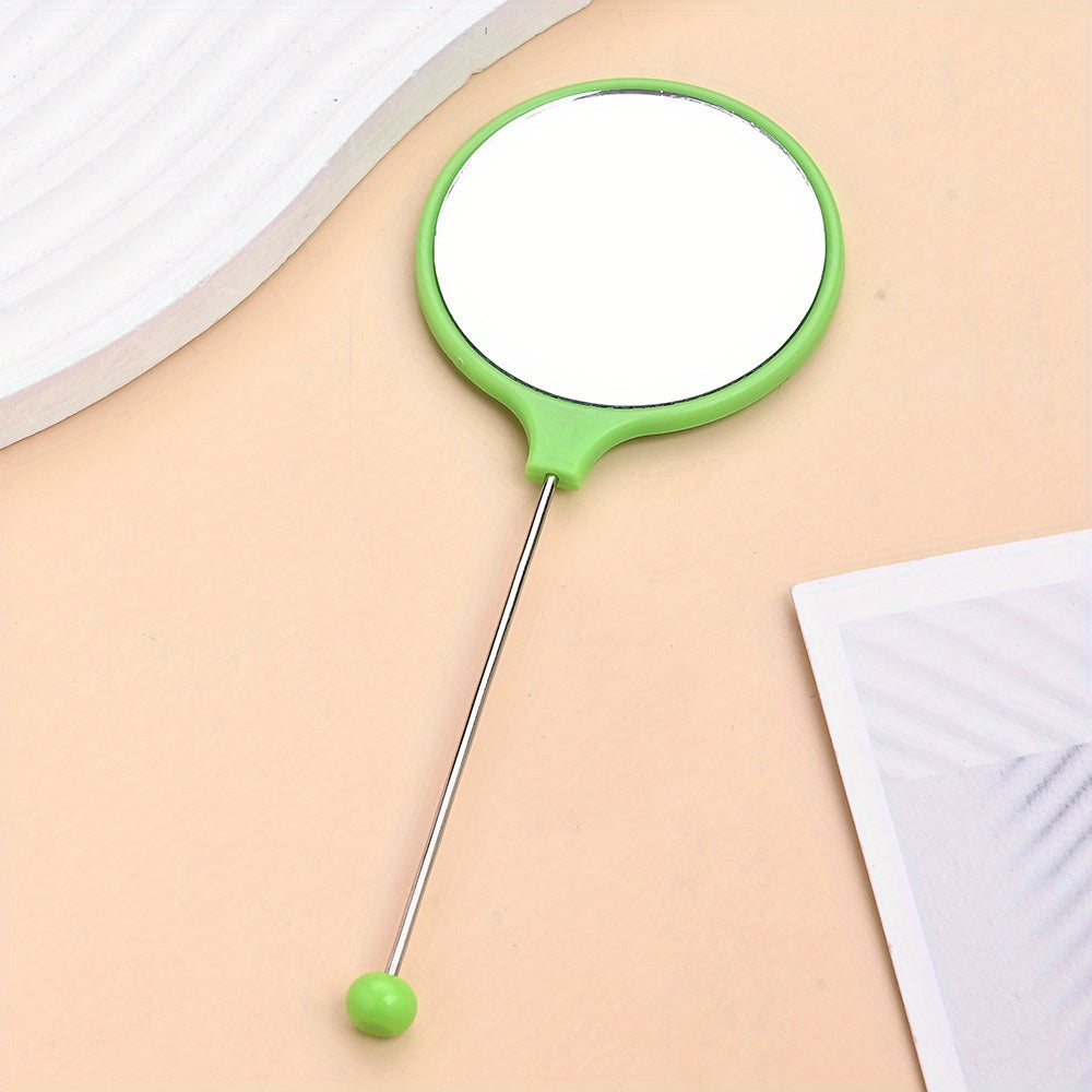 Beaded Handheld Makeup Mirror