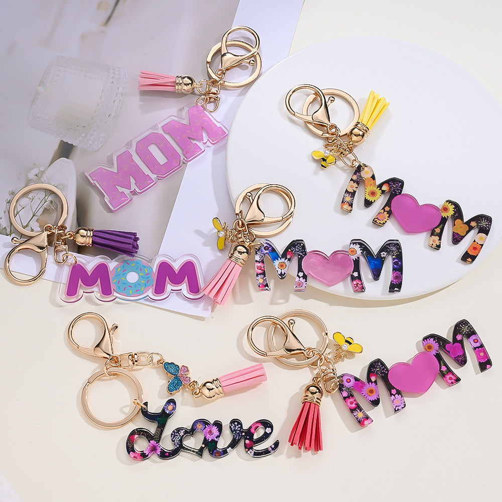 Golden Mom Bee Keychain Gift