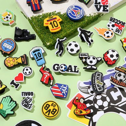 20/34-Piece PVC Soccer Shoe Charms