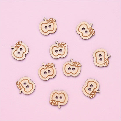 Apple Wood Double Hole Buttons