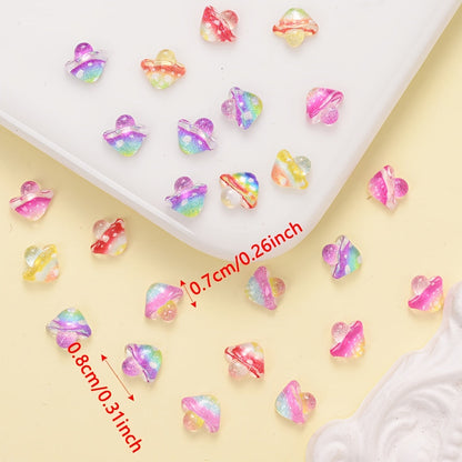 Resin Mushroom Flatback Beads