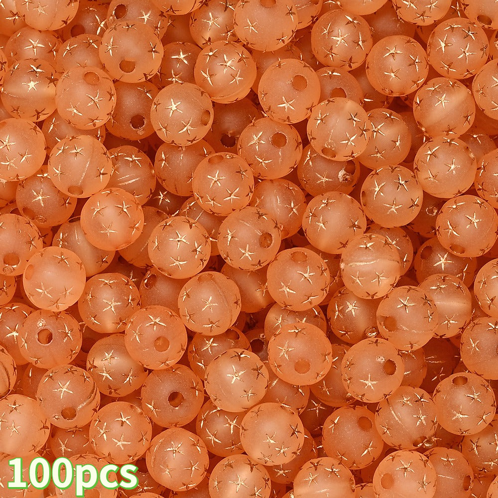 Matte Star Acrylic Spacer Beads