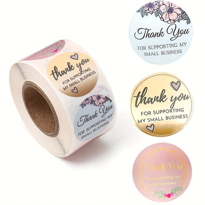 Floral Thank You Stickers