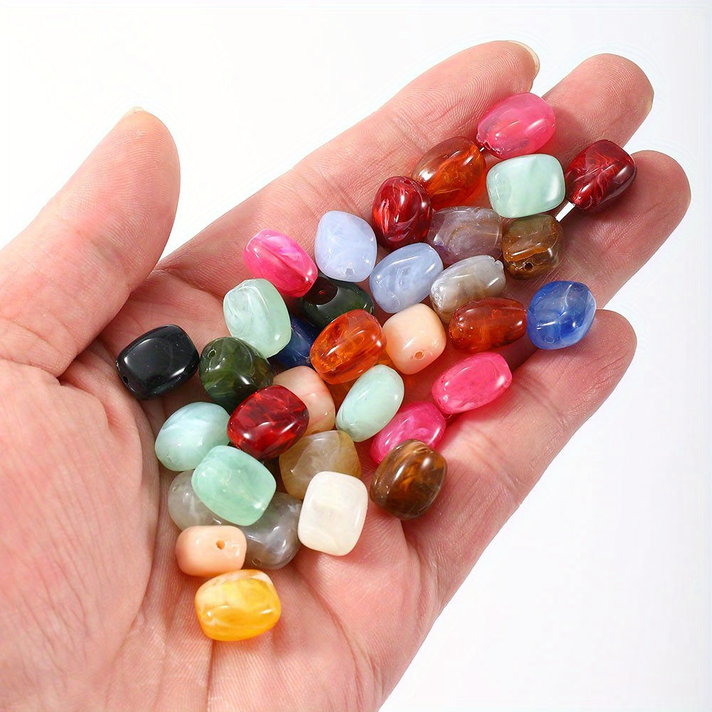Multicolor Acrylic Straight-Hole Spacer Beads