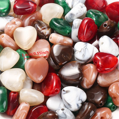 Two-Color Marble Acrylic Beads