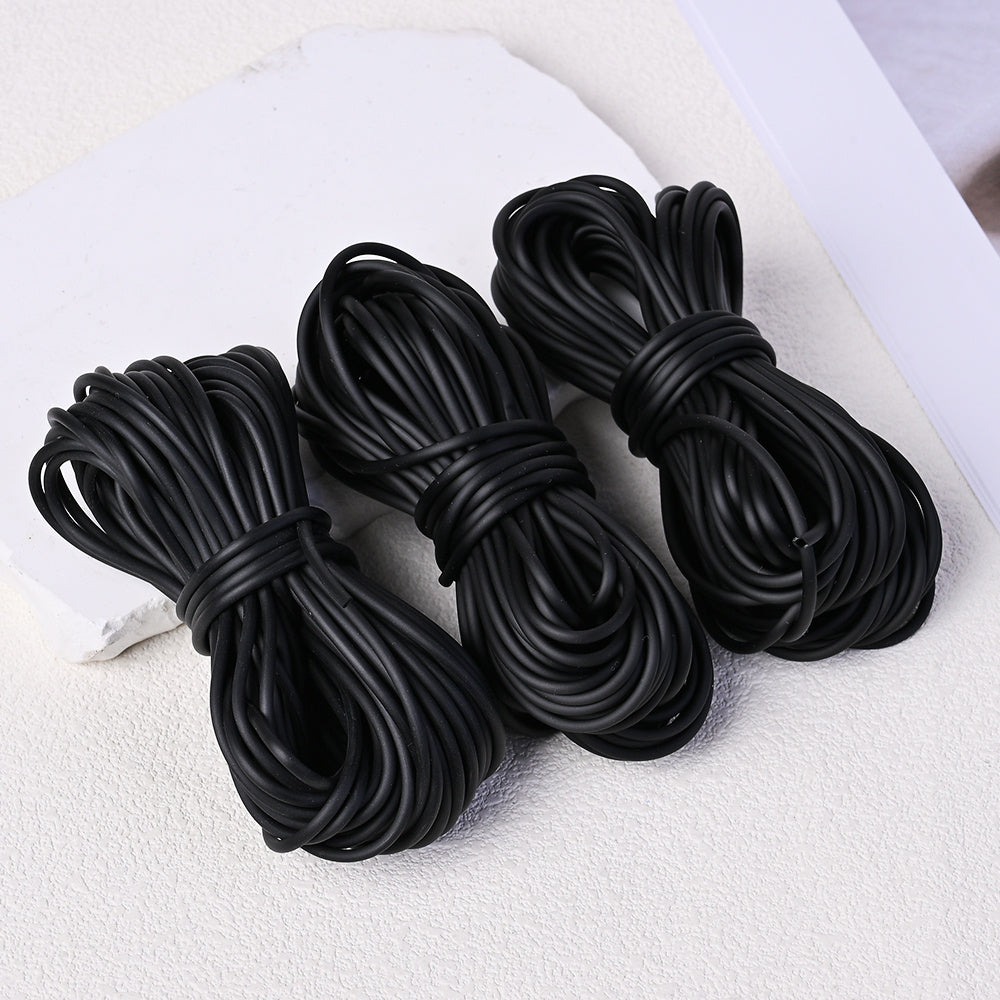 2 mm Black Elastic Jewelry Cord