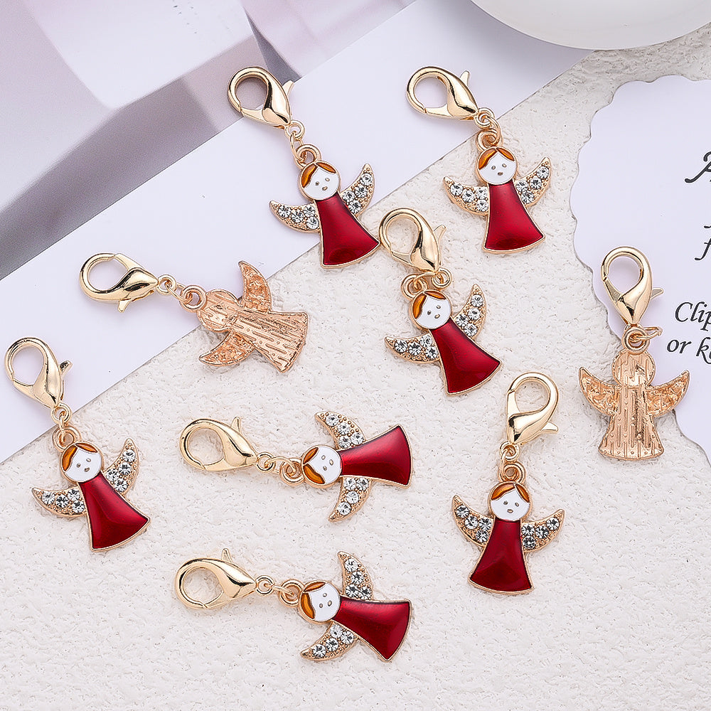 Red Angel Charms with Wish Cards