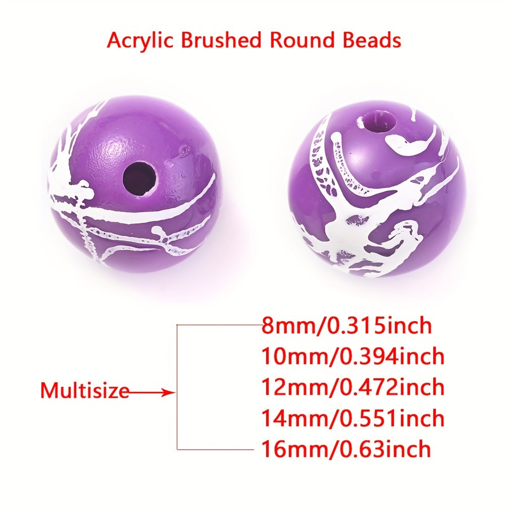 Iridescent Round Acrylic Beads