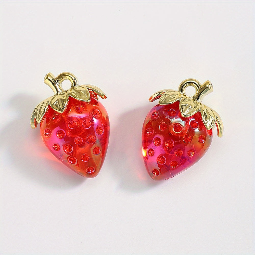 Y2K Strawberry Acrylic Pendants