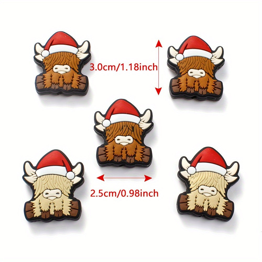 Silicone Christmas Calf Beads