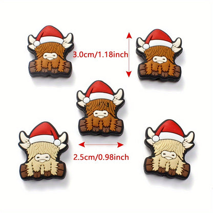 Silicone Christmas Calf Beads
