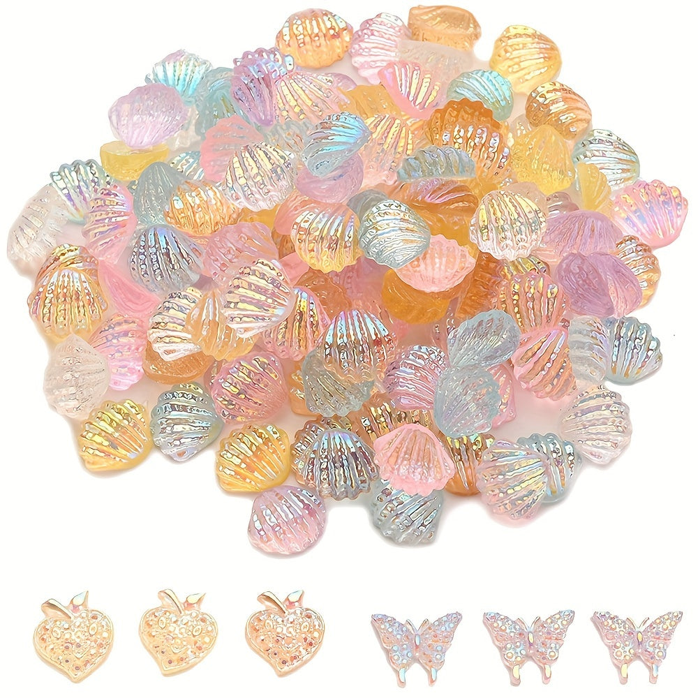 Mixed Glitter Acrylic Beads