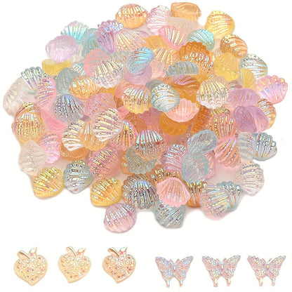 Mixed Glitter Acrylic Beads