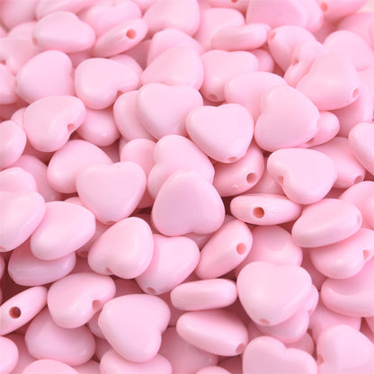 Acrylic Love Heart Beads