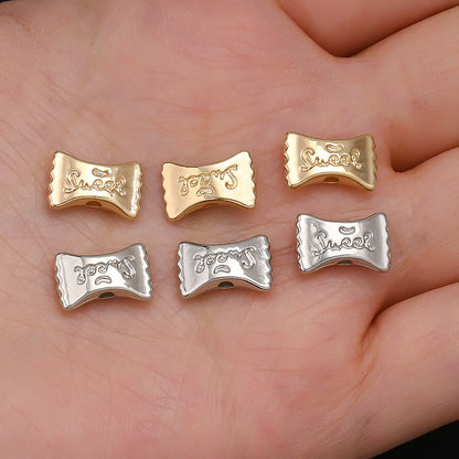50pcs Golden & Silvery CCB Candy Letter Beads