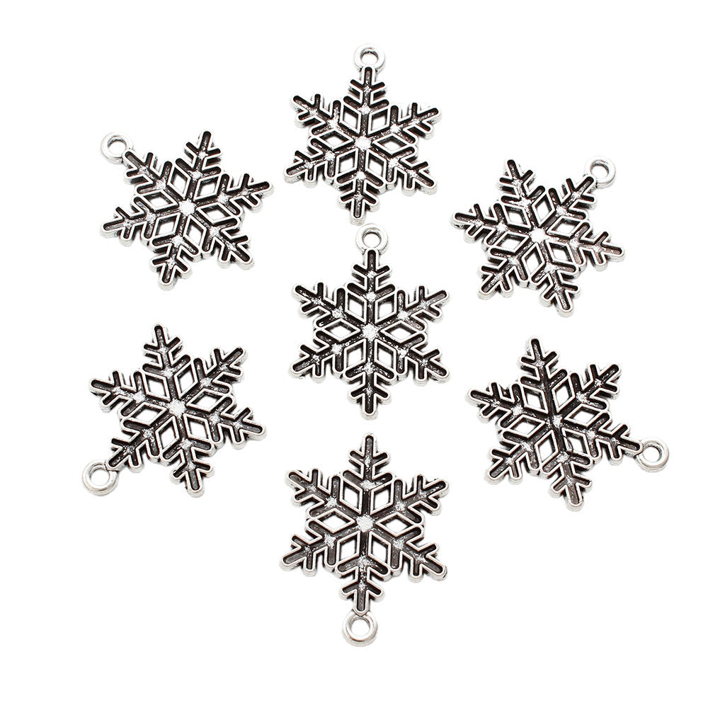 Hollow Snowflake Alloy Pendants